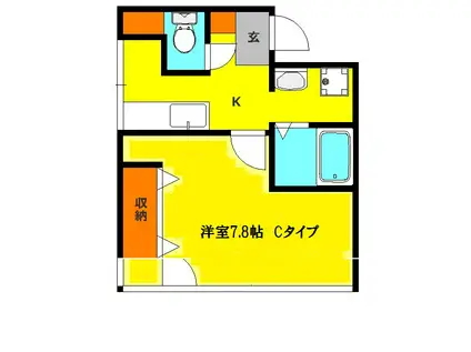 MUSE SINTERA(1K/5階)の間取り写真