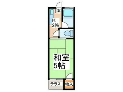 ジャパネットハイツII(1K/1階)の間取り写真