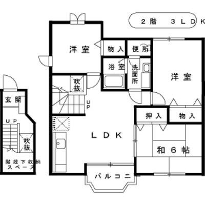 フルールA棟(3LDK/2階)の間取り写真