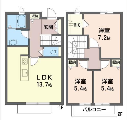 ビューテラスI(3LDK/1階)の間取り写真