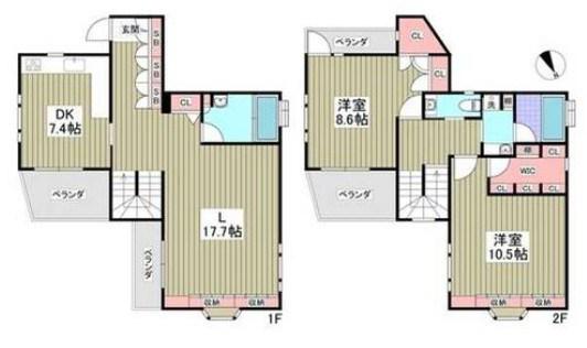 TRUTH HOUSE(2LDK/4階)の間取り写真