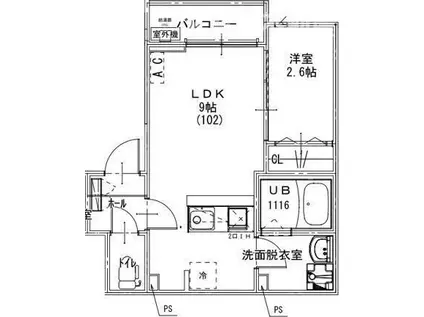 KEIAI RESIDENCE 豊四季II(1LDK/1階)の間取り写真