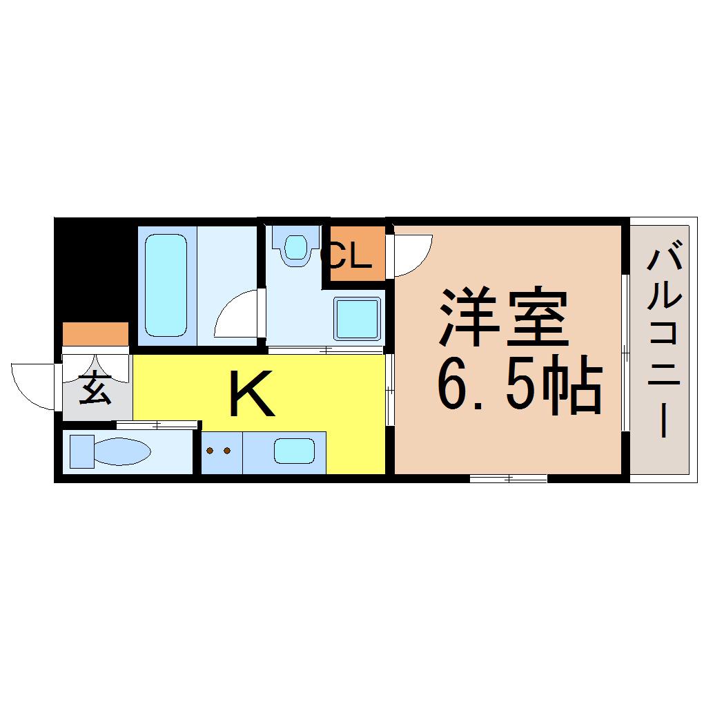 MSビルONE(1K/3階)の間取り写真