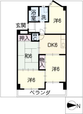 第二安井ビル(4DK/2階)の間取り写真