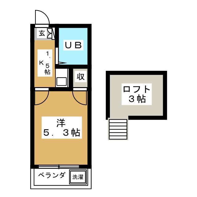 ヒルサイドテラス柴又(1K/1階)の間取り写真