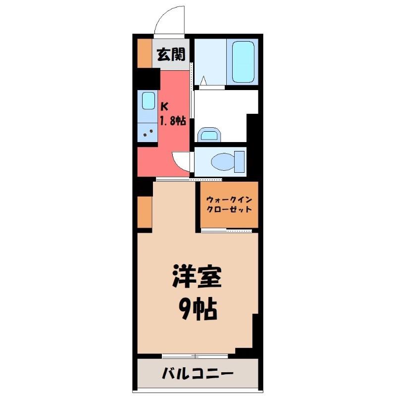 クオリスタ(1K/1階)の間取り写真