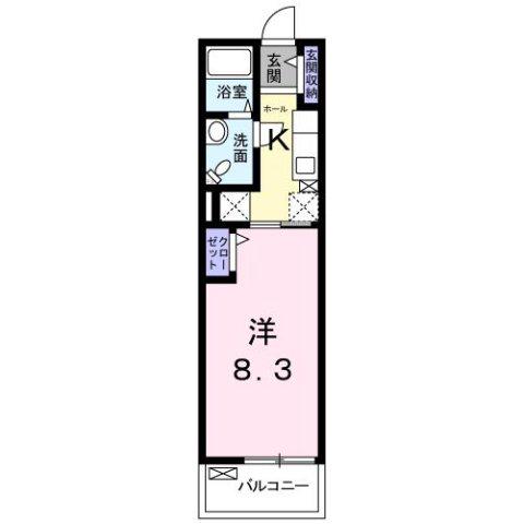 アンジュ(1K/3階)の間取り写真