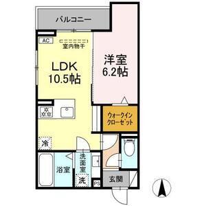 サクラガーデン瑞穂(1LDK/2階)の間取り写真
