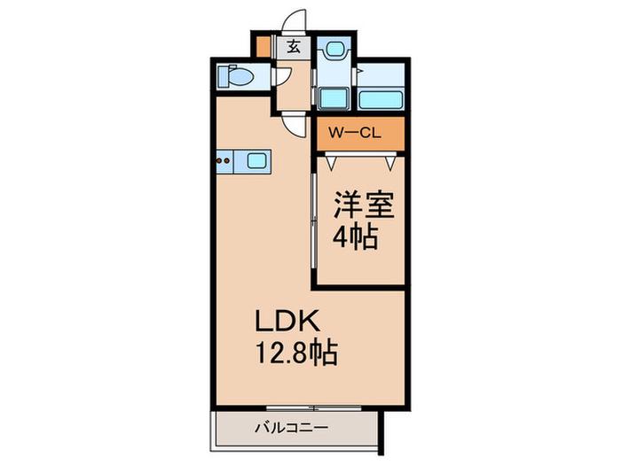 CHERRY BLOSSOM 五条通(1LDK/3階)の間取り写真