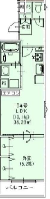 ピレーネ一津屋(1LDK/1階)の間取り写真