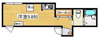 AVENIR町屋(ワンルーム/1階)の間取り写真