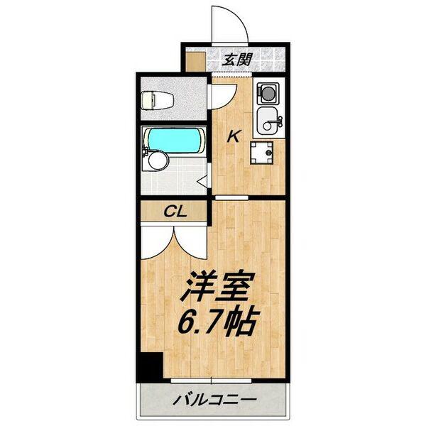 NK守山(1K/2階)の間取り写真