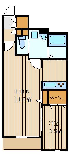 SENON大泉(1LDK/1階)の間取り写真