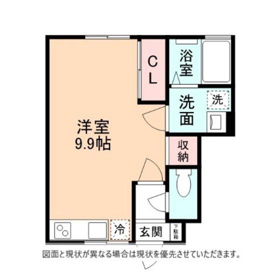 RIMOWA下轡田(ワンルーム/1階)の間取り写真