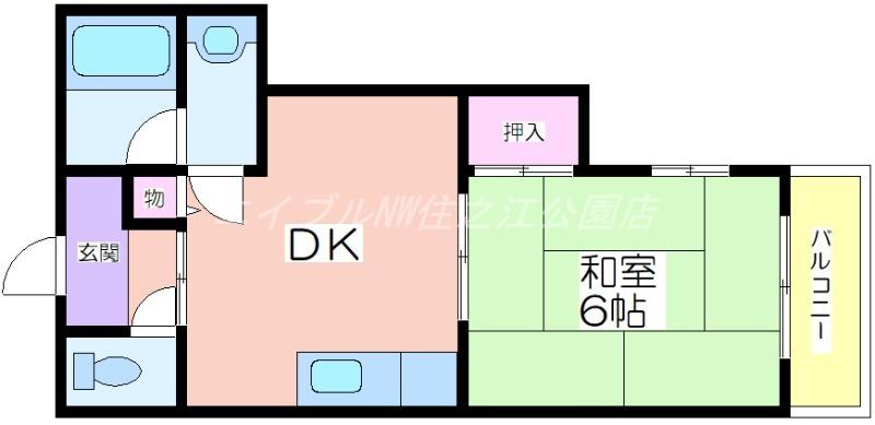 BLDさくら(1DK/7階)の間取り写真