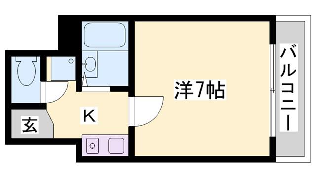メゾン・ヴィバーチェ(1K/2階)の間取り写真
