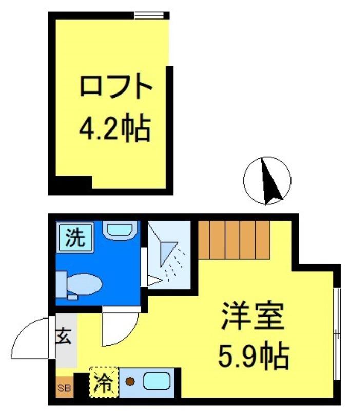 ラヴィ新小岩(ワンルーム/1階)の間取り写真