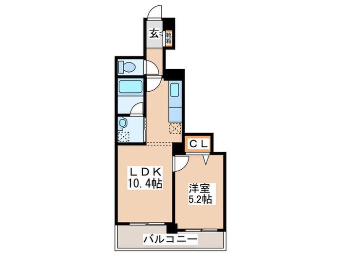 ファンタジーアベニュー広和NO17(1LDK/7階)の間取り写真