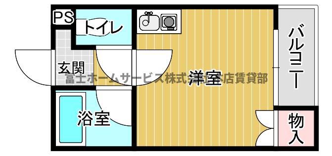 グランコーポ我孫子(ワンルーム/3階)の間取り写真