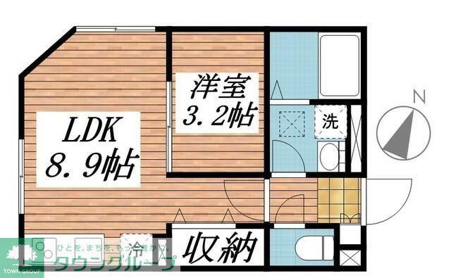 エクウス中村橋(1LDK/2階)の間取り写真