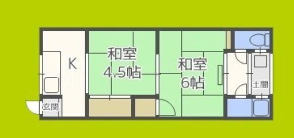 協和ハウス(2K/1階)の間取り写真