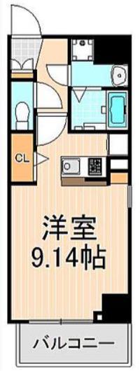 プライムコート蔵前(1K/7階)の間取り写真