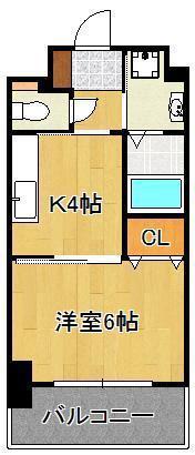フェルト127(1K/5階)の間取り写真