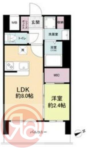 セレニテ難波ミラク壱番館(1LDK/6階)の間取り写真