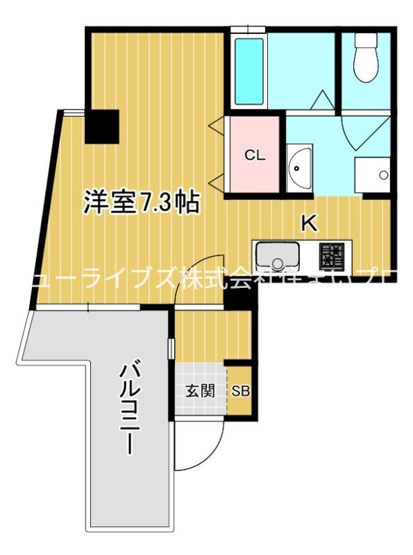 ディーエーピー大和田(1K/9階)の間取り写真