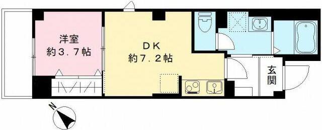 ラ フレーズ(1DK/3階)の間取り写真