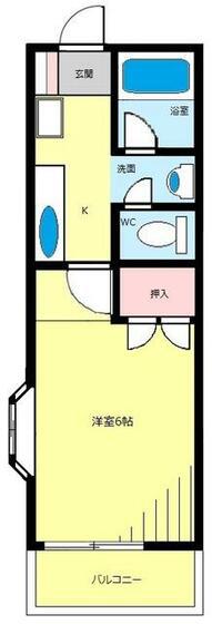 高橋ハイツ(1K/2階)の間取り写真