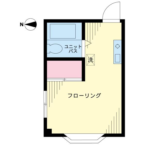 TKビル(ワンルーム/3階)の間取り写真