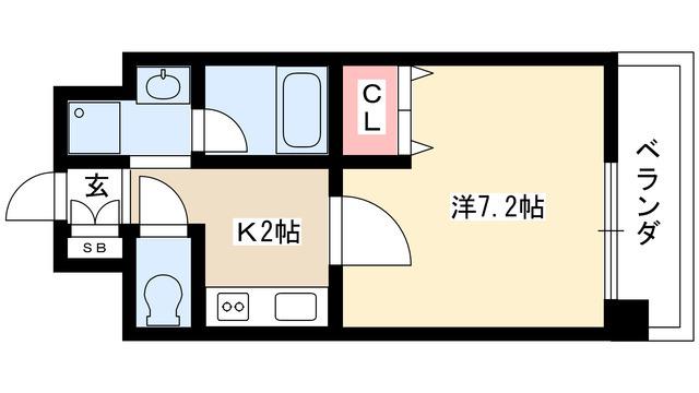 アーデン上社(1K/4階)の間取り写真