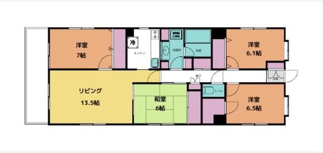 ウェルフェア原町(4LDK/2階)の間取り写真