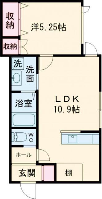 PRENDREII(1LDK/1階)の間取り写真
