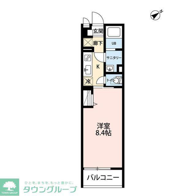 HABITA-K(1K/3階)の間取り写真
