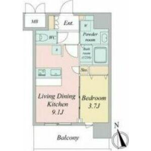 スプランディッド大須門前町(1LDK/2階)の間取り写真