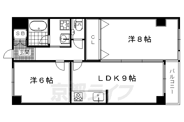 パークヒルズ41(2LDK/3階)の間取り写真