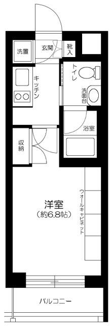 ブライズ上池台(1K/2階)の間取り写真