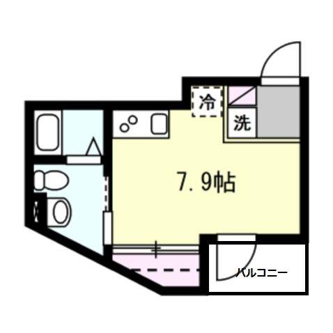 ダイヤモンドテラス生麦A(ワンルーム/3階)の間取り写真