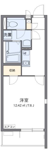 クレイノUJINA(1K/3階)の間取り写真