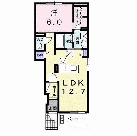 メゾン・ド・アイローネ II(1LDK/1階)の間取り写真