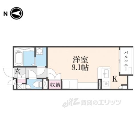レオネクスト喜望(1K/2階)の間取り写真