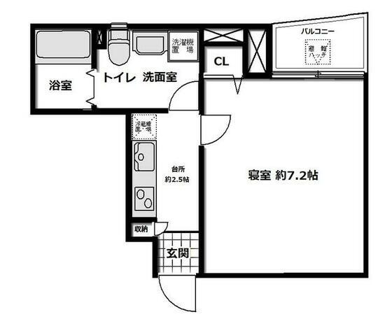プチドムス浅草(1K/3階)の間取り写真