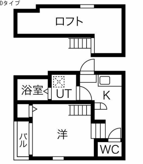 フォレストヒルズ(1K/2階)の間取り写真
