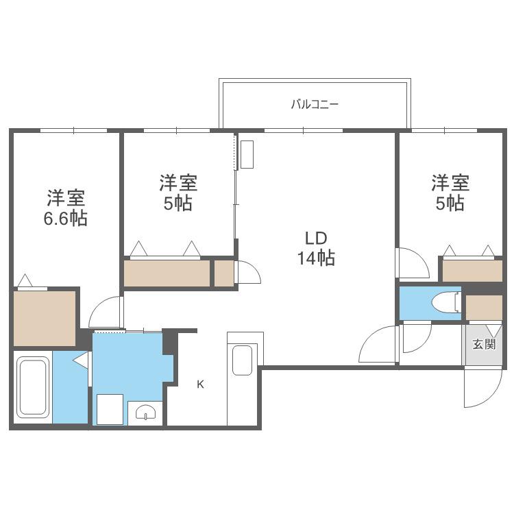 STELA POLARE(3LDK/5階)の間取り写真