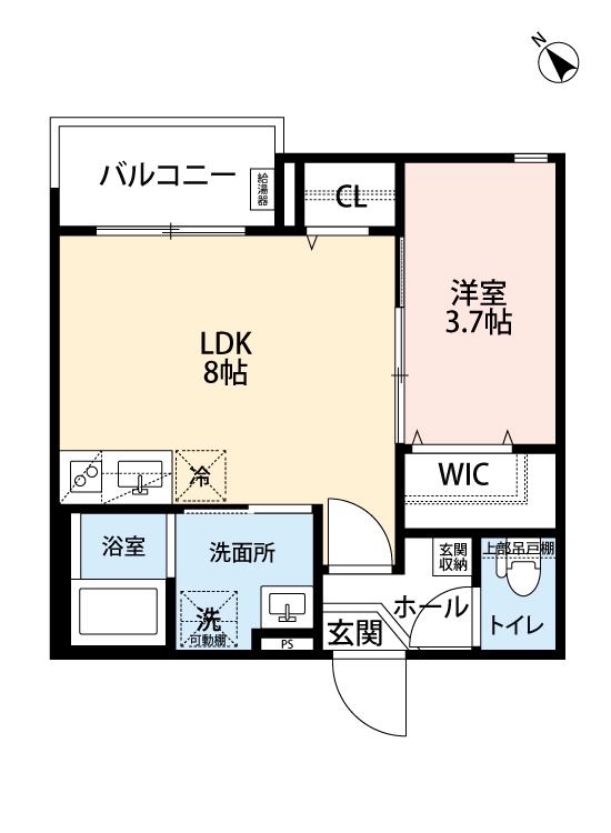 ROBOT HOME 根本B(1LDK/2階)の間取り写真
