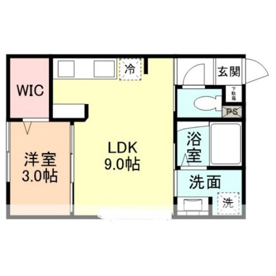 INTEGRAL VELL(1LDK/1階)の間取り写真