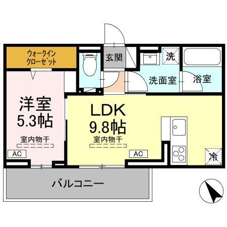 D-LUMINARE A(1LDK/3階)の間取り写真
