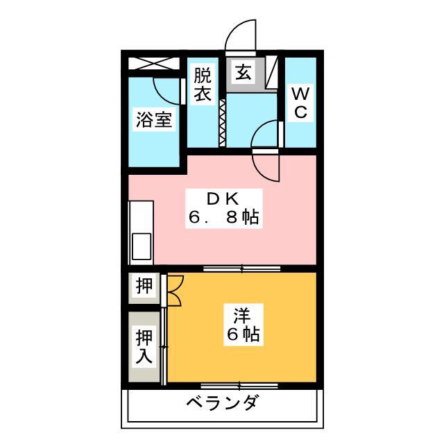 サンタプレイス(2LDK/1階)の間取り写真